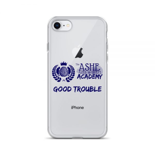 iPhone 7/8 Blue Good Trouble Clear Phone Case on Silver iPhone 7/8 The Ashe Academy Store