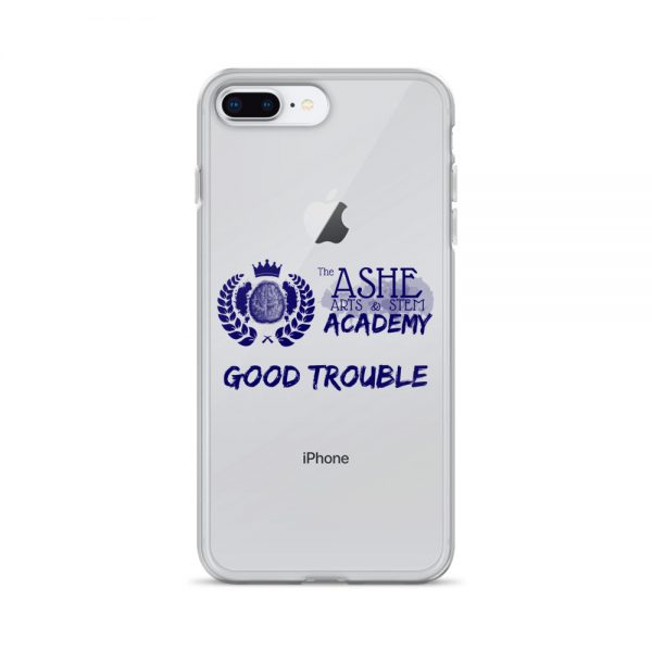 iPhone 7 Plus/8 Plus Blue Good Trouble Clear Phone Case on Silver iPhone 7 Plus/8 Plus The Ashe Academy Store