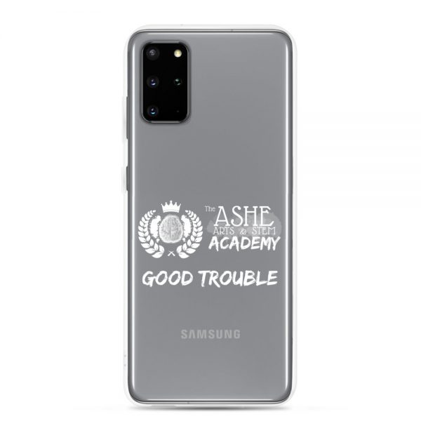 Samsung Galaxy S20 Plus White Good Trouble Clear Phone Case on S20 Plus The Ashe Academy Store