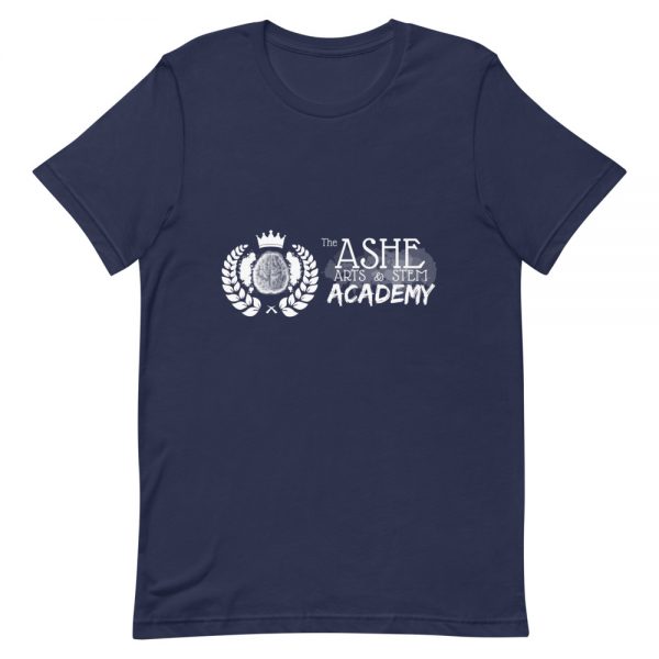 Men's Navy front view short sleeve Social Distancing T-Shirt The Ashe Academy Store
