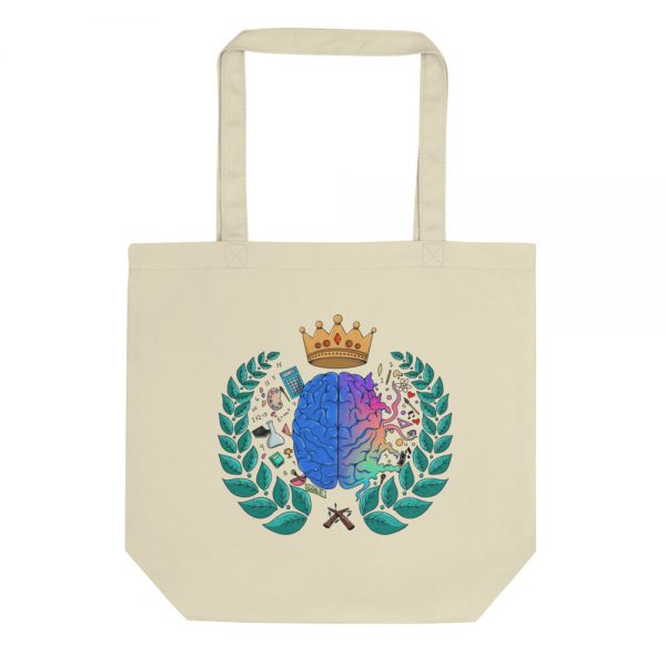 Tan Tote Bag Spring Collection Harmony logo front view The Ashe Academy Store